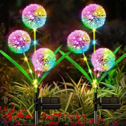 Solar Dandelion Flower Light – Waterproof LED Decorative Lamp for Backyard, Garden, Street, Patio