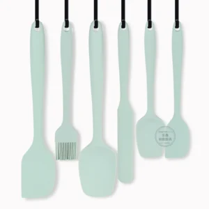 Ultimate Silicone Baking & Cooking Tool Set - 6pcs Multifunctional Cake Spatulas, Cream Spreaders, and Oil Brush | All-in-One Kitchen Accessories