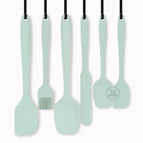 Silicone Baking Tool Set - 6pcs Cake Spatulas, Cream Spreaders, & Oil Brush