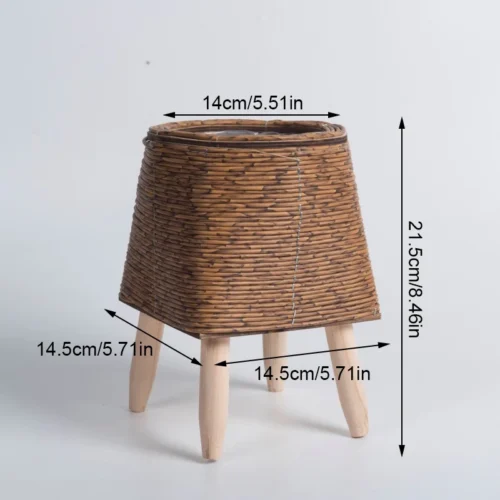 Sturdy Woven Basket Stand with Legs – Stylish Plant Pot Holder & Organizer