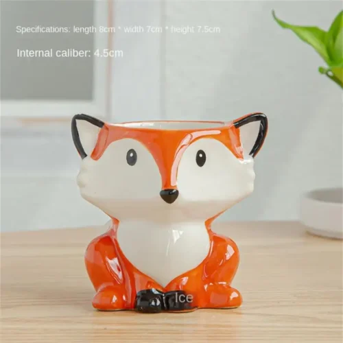 Flower Pot Cute Animal Pot – Ceramic Succulent Plant Pot for Home Décor