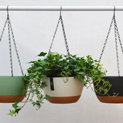 2 Sets of Hanging Planters – Indoor/Outdoor Hanging Plant Pots, Baskets for Flowers and Watering