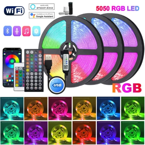 Versatile Colorful LED String Light with Control – RGB Roll Decor LED Strip Light USB