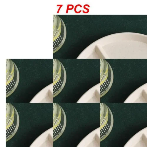 Sustainable 3-Compartment Microwave-Safe Dinner Plates for Portion Control Diets - Reusable, Round & Square Options for Home Kitchen
