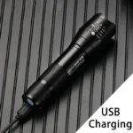 Powerful LED Flashlight Aluminum Alloy Portable Torch USB ReChargeable Outdoor Camping Tactical Flash Light