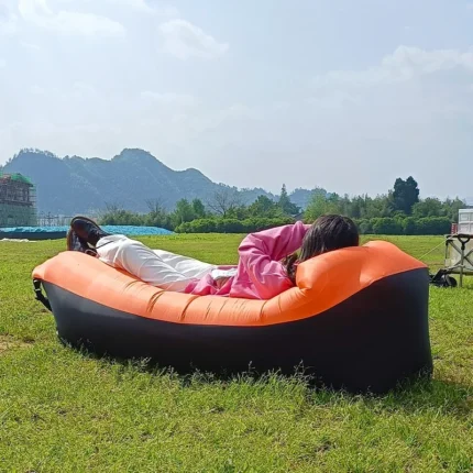 Fast Inflatable Air Sofa Bed – High-Quality Outdoor Sleeping Bag, Lazy Beach Sofa, 240x70cm