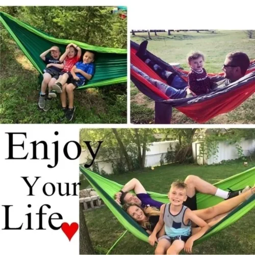 Portable Outdoor Parachute Hammock – Single Person Camping Hammock, Durable and Comfortable