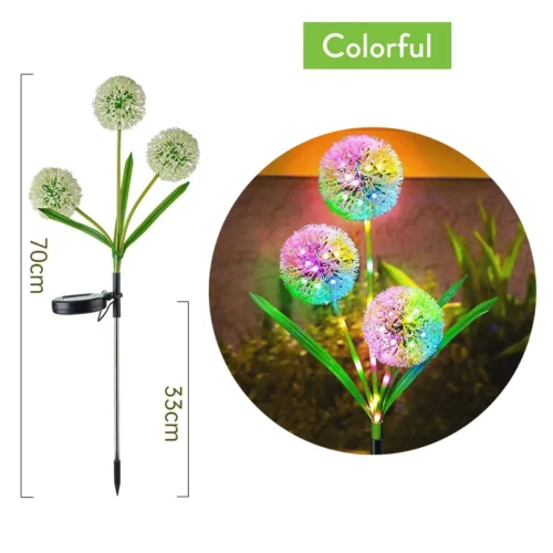 Solar Dandelion Flower Light – Waterproof LED Decorative Lamp for Gardens & Pathways