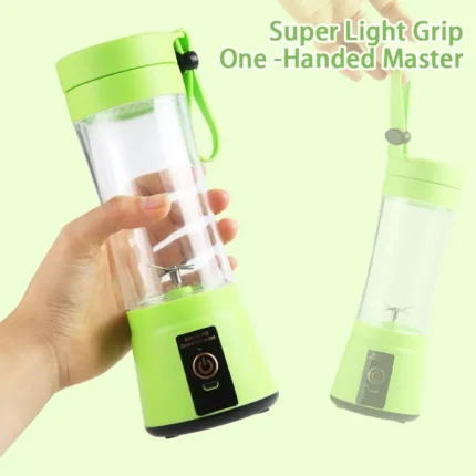 Portable Electric Fruit Juice Blender - Refreshing Personal USB Mini Bottle with 6 Blades | Home Juicer Cup Machine for Kitchen