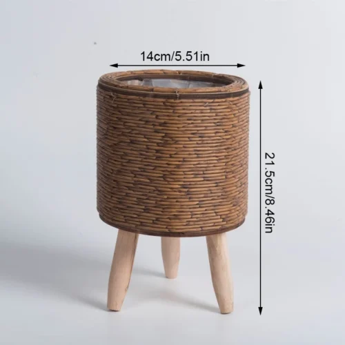 Sturdy Woven Basket Stand with Legs – Stylish Plant Pot Holder & Organizer