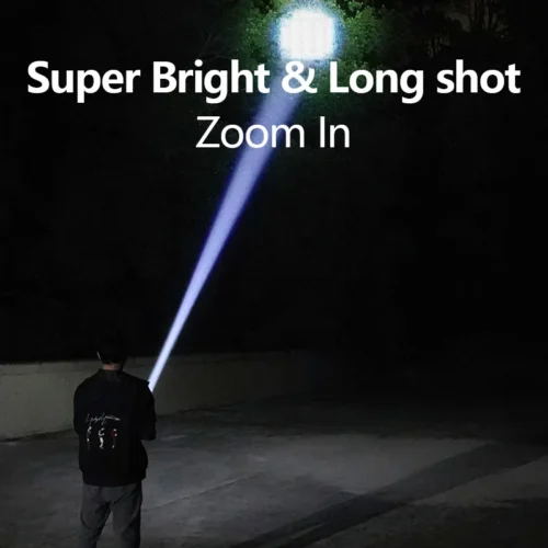 Tactic LED Tactical Flashlight – Super Bright USB Rechargeable Flashlight for Outdoor Use