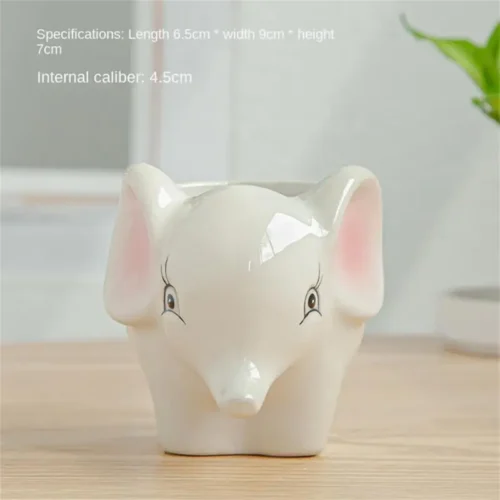 Flower Pot Cute Animal Pot – Ceramic Succulent Plant Pot for Home Décor