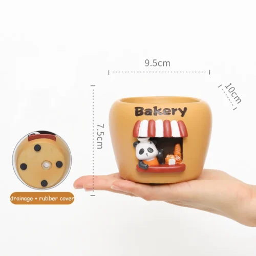 Bag Shapes Succulent Pot: Cartoon Animal Resin Flower Pot