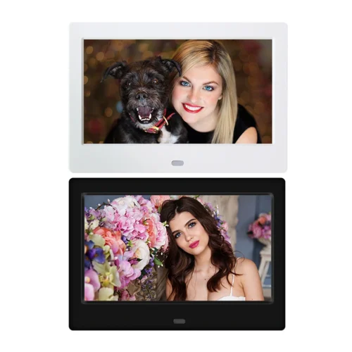 7" LED Digital Picture Frame with Full-View Screen, 800x480 Resolution, Clock & Calendar, Video Player, Smart Photo Album Frame