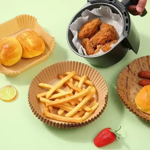 Keep your air fryer spotless with Nonstick Air Fryer Disposable Paper Liners. Oil-proof and heat-resistant, perfect for baking, frying, and easy cleanup.