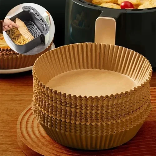 Air Fryer Disposable Paper Liners - Non-Stick Parchment Paper Filters for Air Fryers | 25/50/100pcs Baking Paper Liners