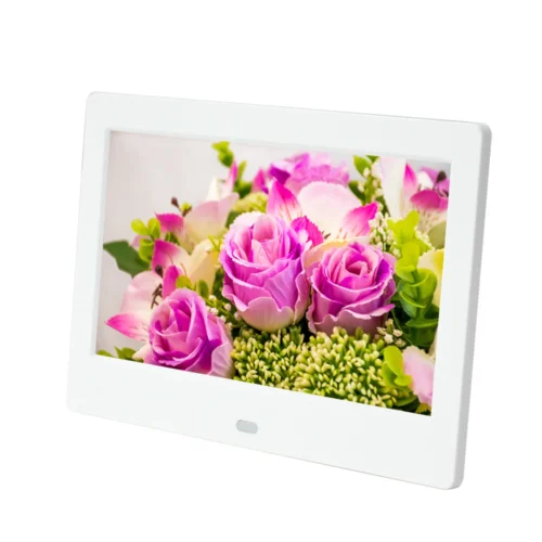 7" LED Digital Picture Frame with Full-View Screen, 800x480 Resolution, Clock & Calendar, Video Player, Smart Photo Album Frame