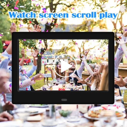 7" LED Digital Picture Frame with Full-View Screen, 800x480 Resolution, Clock & Calendar, Video Player, Smart Photo Album Frame