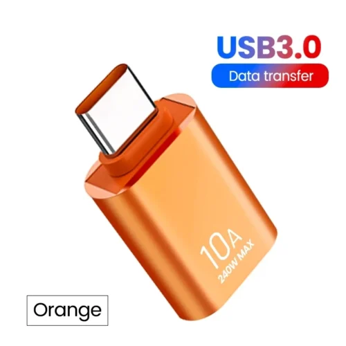 10A OTG Type C converter to USB 3.0 Converter, Fast Charging Data Adapter for Laptops and Smartphones