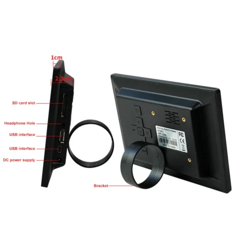 7" LED Digital Picture Frame with Full-View Screen, 800x480 Resolution, Clock & Calendar, Video Player, Smart Photo Album Frame