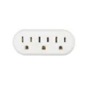 3-Outlet Wall Tap Adapter - 3-Prong Grounded Outlet Extender, Multi Plug Splitter for Cruise, Home, Office, and Dorm