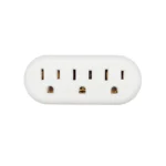 3-Outlet Wall Tap Adapter - 3-Prong Grounded Outlet Extender, Multi Plug Splitter for Cruise, Home, Office, and Dorm