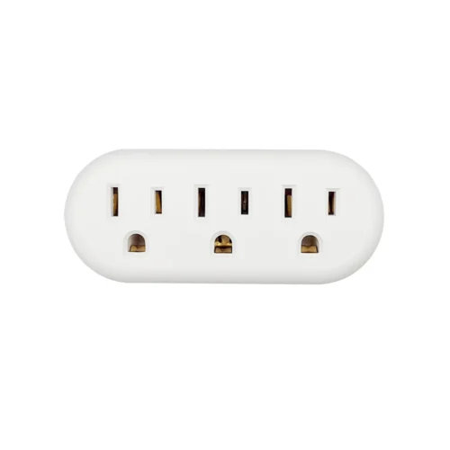 3-Outlet Wall Tap Adapter - 3-Prong Grounded Outlet Extender, Multi Plug Splitter for Cruise, Home, Office, and Dorm