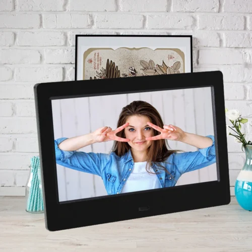 7" LED Digital Picture Frame with Full-View Screen, 800x480 Resolution, Clock & Calendar, Video Player, Smart Photo Album Frame