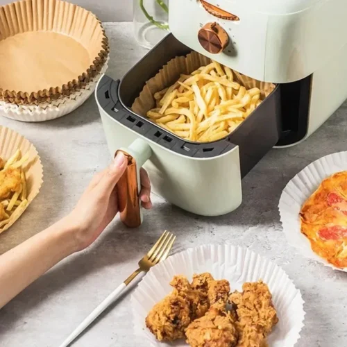 Air Fryer Disposable Paper Liners - 50/100Pcs Non-Stick, Oil-Proof Baking Mats
