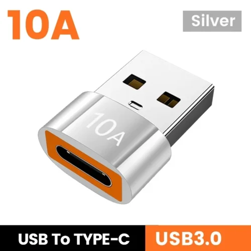 10A OTG Type C converter to USB 3.0 Converter, Fast Charging Data Adapter for Laptops and Smartphones