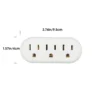 3-Outlet Wall Tap Adapter - 3-Prong Grounded Outlet Extender, Multi Plug Splitter for Cruise, Home, Office, and Dorm