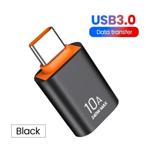 10A OTG Type C converter to USB 3.0 Converter, Fast Charging Data Adapter for Laptops and Smartphones
