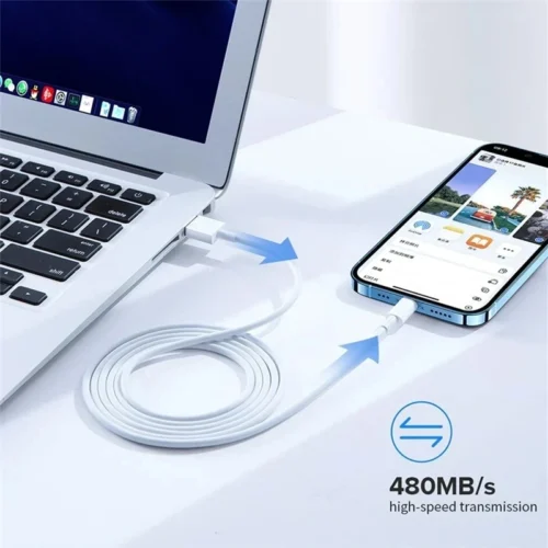 Original USB Quick Charger Cable for iPhone 14, 13, 12, 11 Pro Max, Mini, 8 Plus, XR, X, XS, SE - Fast Charging & Data Sync, 1m/2m