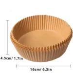 Air Fryer Disposable Paper Liners - Non-Stick Parchment Paper Filters for Air Fryers | 25/50/100pcs Baking Paper Liners