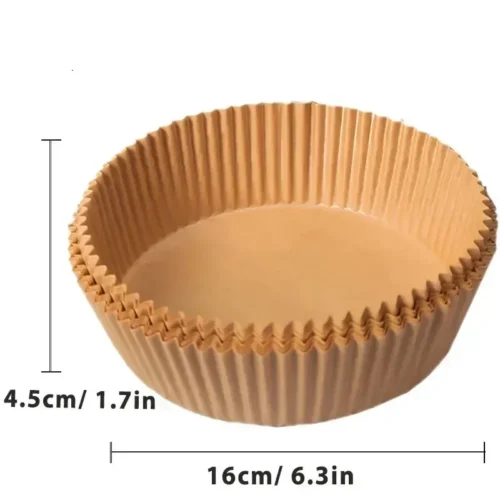 Air Fryer Disposable Paper Liners - 50/100Pcs Non-Stick, Oil-Proof Baking Mats