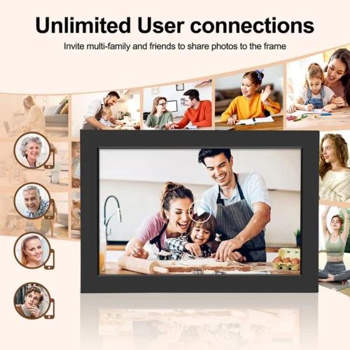 10.1" WiFi Digital Picture Frame, 32GB Storage, 1280x800 HD IPS Touch-Screen, Auto Rotation, Photo Sharing via App - Ideal for Home Décor