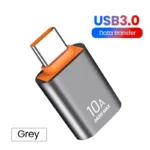 10A OTG Type C Female to USB A Male 3.0 Converter, Fast Charging Data Adapter for Laptops, Xiaomi, Samsung, and OnePlus