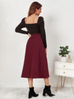 High-Waisted Corduroy Skirt for Classic Chic Style