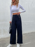 Versatile Casual Wide-Leg Trousers Great for Special Occasions