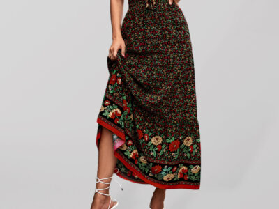 High Waist Long Skirt for Casual Holiday Vibes