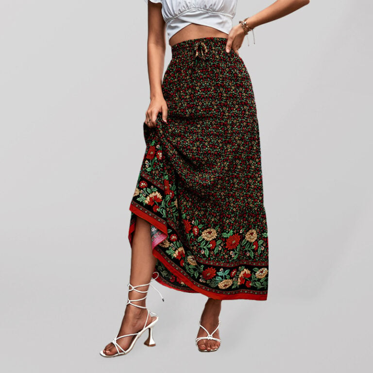 High Waist Long Skirt for Casual Holiday Vibes