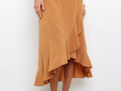 Chic Irregular Hem Tie Long Skirt-Effortless Elegance