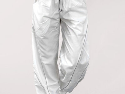 Versatile Solid Color Cargo Pants with Multiple Pockets and Waist Tie