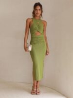 Slim Slit Dress | Casual Sleeveless Vacation Dress