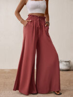 Our Latest Collection of Solid Color Big Horn Wide-Leg Pants