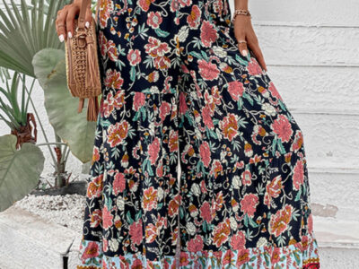 Discover Our Latest Collection of Floral Fashion Flared Wide-Leg Pants