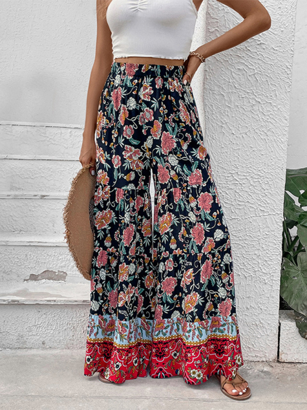 Discover Our Latest Collection of Floral Fashion Flared Wide-Leg Pants