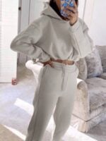 New Fashion Long-Sleeved Sweater and Pants Casual Two-Piece Set