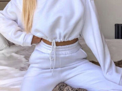 New Fashion Long-Sleeved Sweater and Pants Casual Two-Piece Set