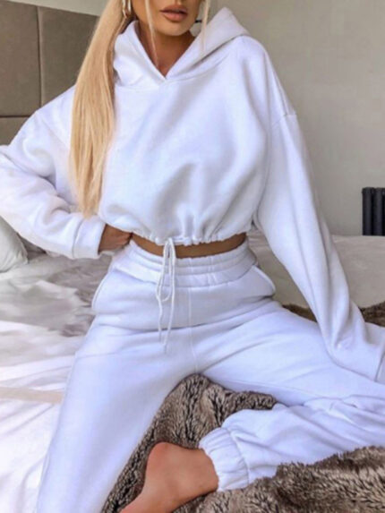 New Fashion Long-Sleeved Sweater and Pants Casual Two-Piece Set